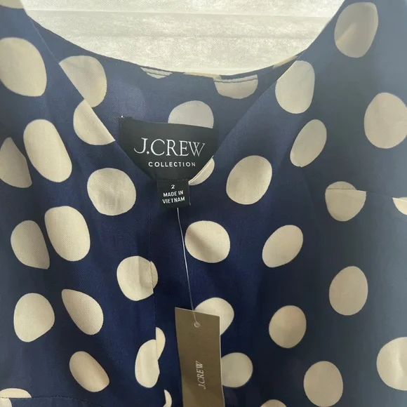 J. Crew Navy Dress with White Dots - Picture 3 of 7
